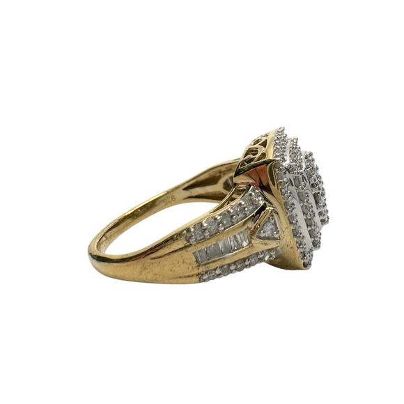 Beautiful 1.00 Carat Natural Cushion Cut Diamond Ring (14kt Gold Overlay) Size 7 - Picture 7 of 17